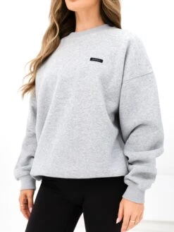 Olivia Oversized Jumper - Marl Grey -BLAKELY CLOTHING SHOP 2160TGREY03D