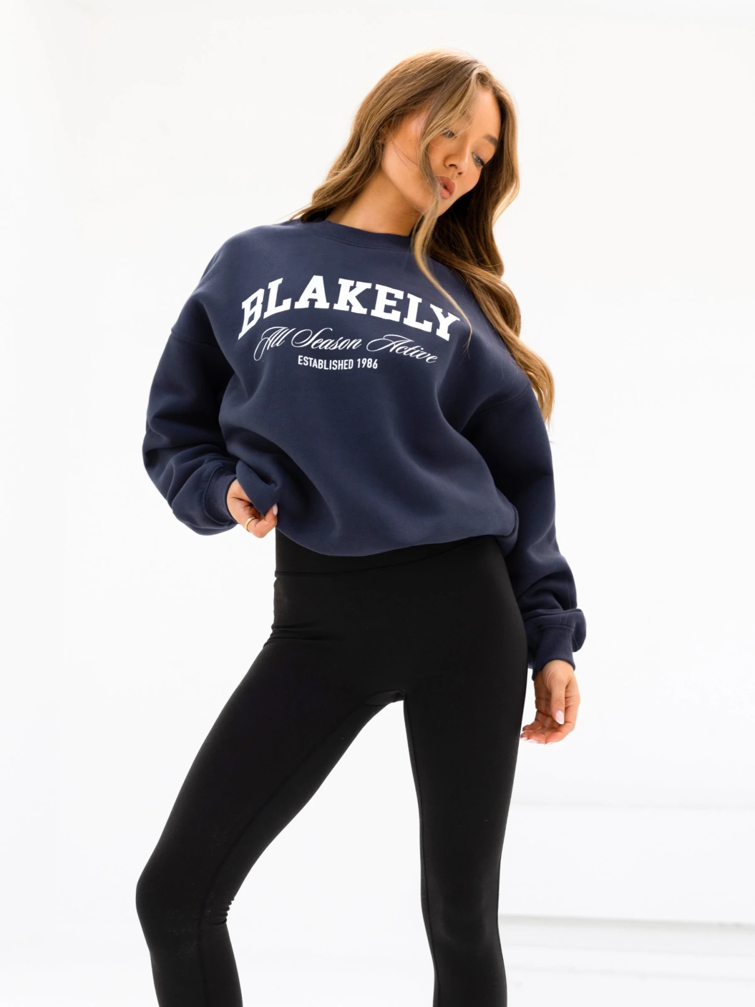 Melrose Oversized Jumper - True Navy Melrose Oversized Jumper - True Navy -BLAKELY CLOTHING SHOP 216ANAVY01D