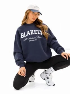 Melrose Oversized Jumper - True Navy 3 Melrose Oversized Jumper - True Navy -BLAKELY CLOTHING SHOP 216ANAVY04D