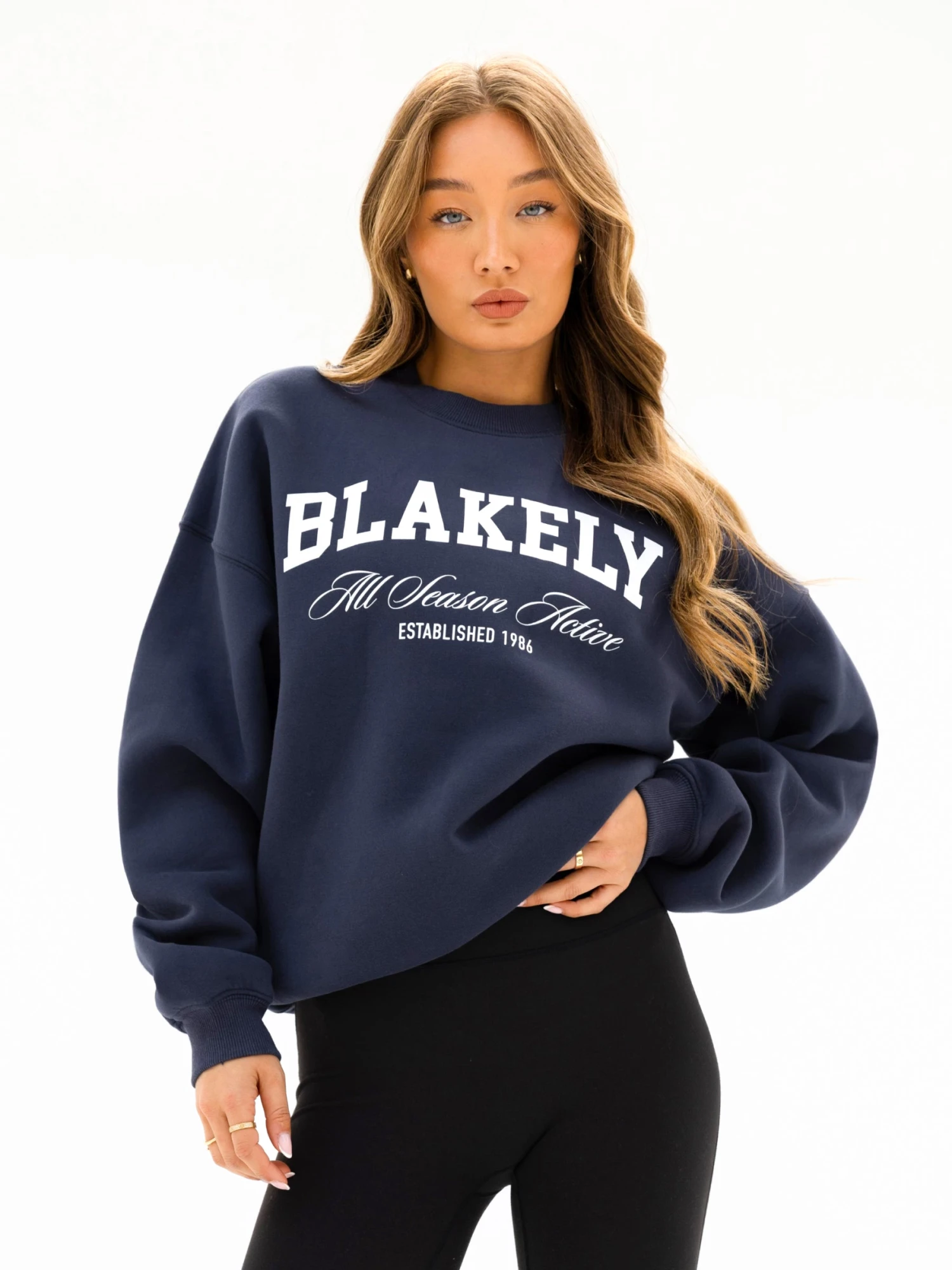 Melrose Oversized Jumper - True Navy Melrose Oversized Jumper - True Navy -BLAKELY CLOTHING SHOP 216ANAVY06LEADD