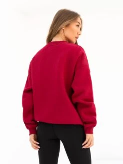 Melrose Oversized Jumper - Cherry Red -BLAKELY CLOTHING SHOP 216ARED02D