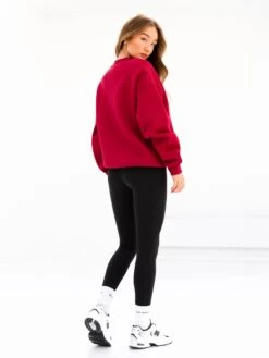 Melrose Oversized Jumper - Cherry Red -BLAKELY CLOTHING SHOP 216ARED04D
