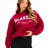 Melrose Oversized Jumper - Cherry Red -BLAKELY CLOTHING SHOP 216ARED06LEADD