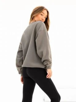 Melrose Oversized Jumper - Safari Green 5 Melrose Oversized Jumper - Safari Green -BLAKELY CLOTHING SHOP 216ASAFARIGREEN03D