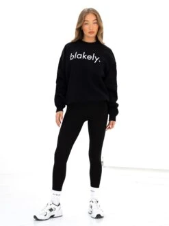 Logo Oversized Jumper - Black 7 Logo Oversized Jumper - Black -BLAKELY CLOTHING SHOP 216IWBLACKD 2