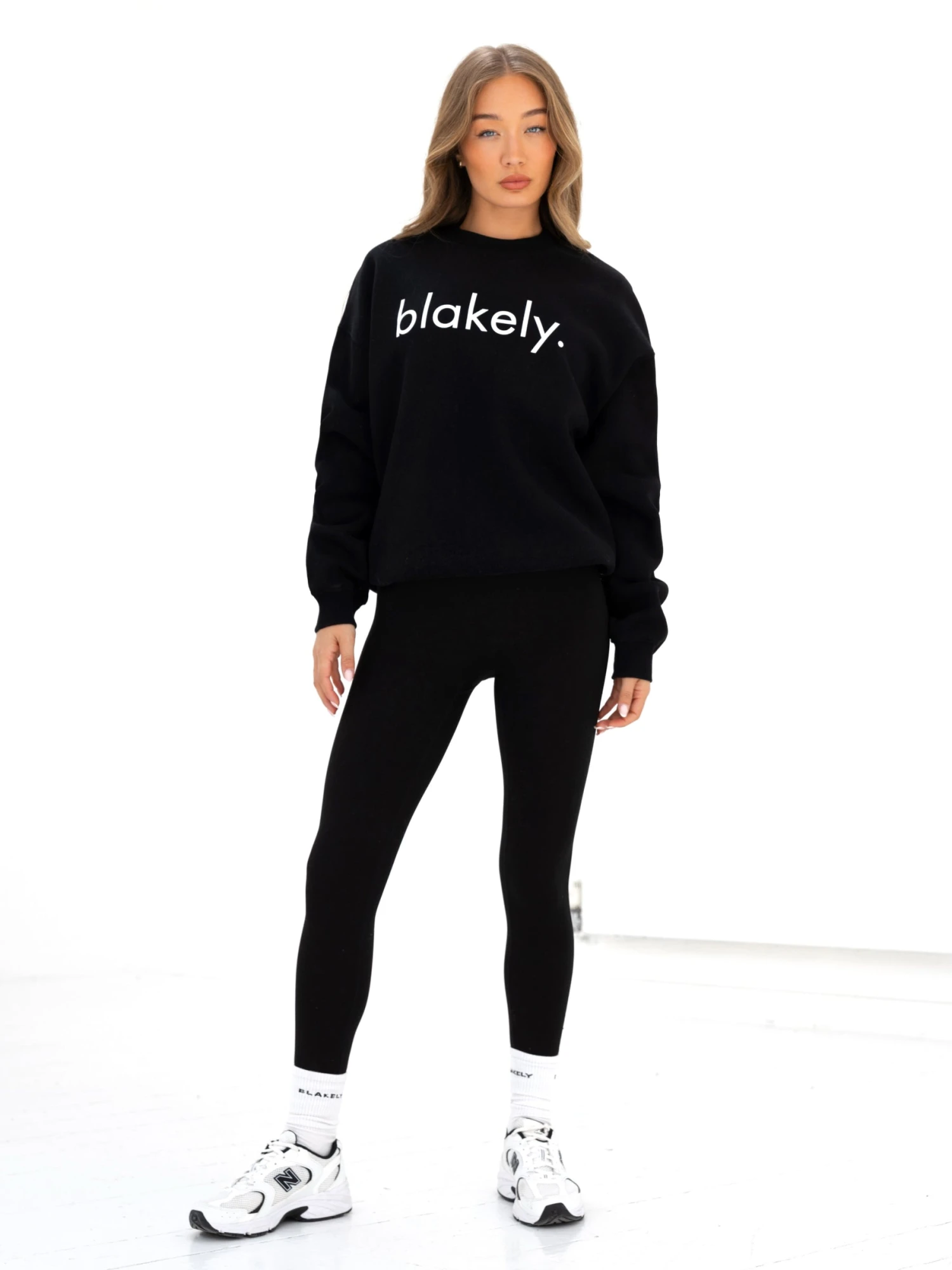 Logo Oversized Jumper - Black Logo Oversized Jumper - Black -BLAKELY CLOTHING SHOP 216IWBLACKD 2