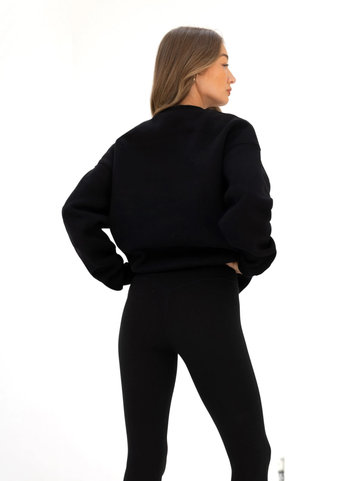 Logo Oversized Jumper - Black Logo Oversized Jumper - Black -BLAKELY CLOTHING SHOP 216IWBLACKD