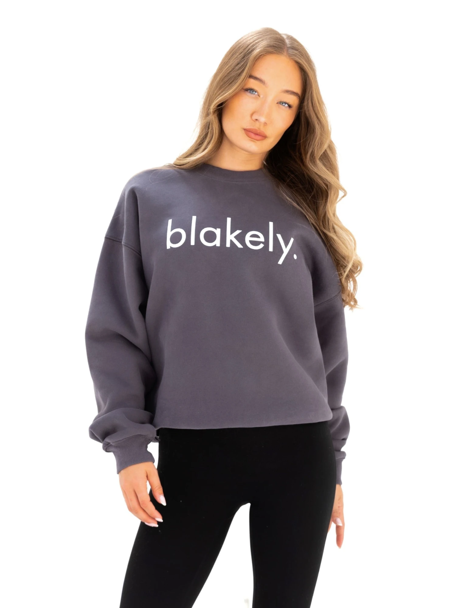 Logo Oversized Jumper - Charcoal Logo Oversized Jumper - Charcoal -BLAKELY CLOTHING SHOP 216IWCHARCOALD 2