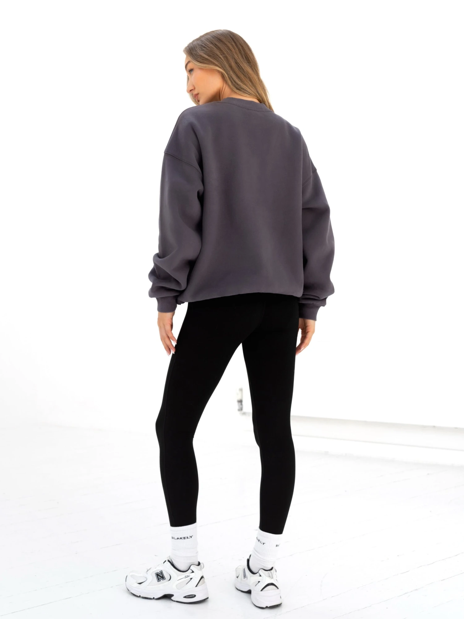 Logo Oversized Jumper - Charcoal Logo Oversized Jumper - Charcoal -BLAKELY CLOTHING SHOP 216IWCHARCOALD 3