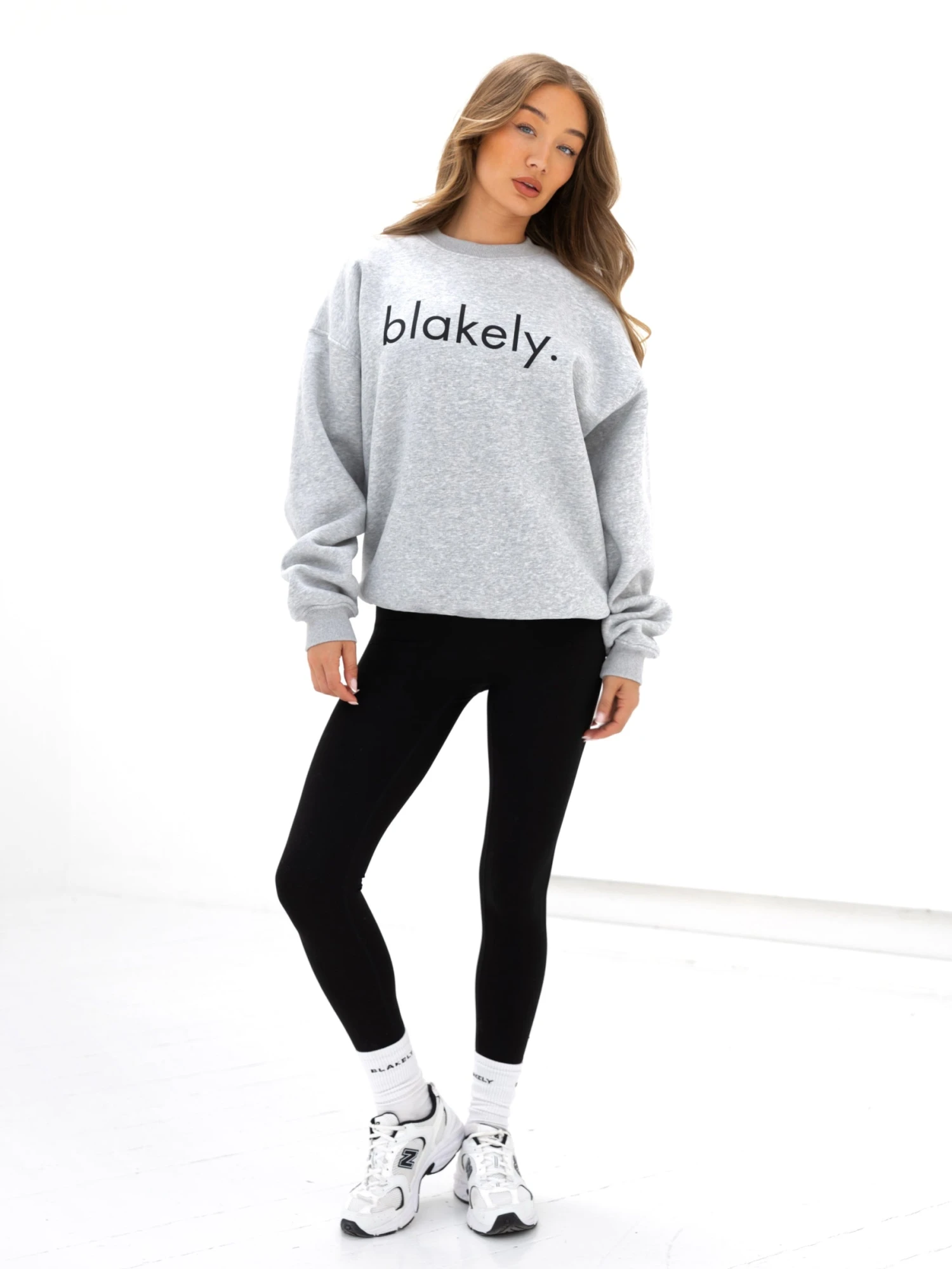 Logo Oversized Jumper - Marl Grey Logo Oversized Jumper - Marl Grey -BLAKELY CLOTHING SHOP 216IWMARLGREYD