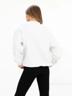 Logo Oversized Jumper - Marl White -BLAKELY CLOTHING SHOP 216IWMARLWHITED 3
