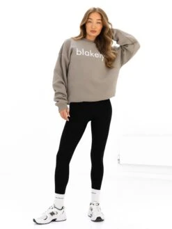 Logo Oversized Jumper - Washed Khaki -BLAKELY CLOTHING SHOP 216IWWASHEDKHAKID