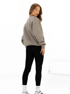 Logo Oversized Jumper - Washed Khaki -BLAKELY CLOTHING SHOP 216IWWASHEDKHAKID 4