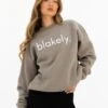 Logo Oversized Jumper - Washed Khaki -BLAKELY CLOTHING SHOP 216IWWASHEDKHAKILEADD