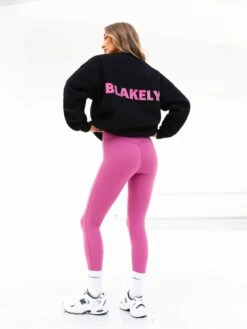 Amelie Oversized Jumper - Black & Pink -BLAKELY CLOTHING SHOP 216PBLACK02D