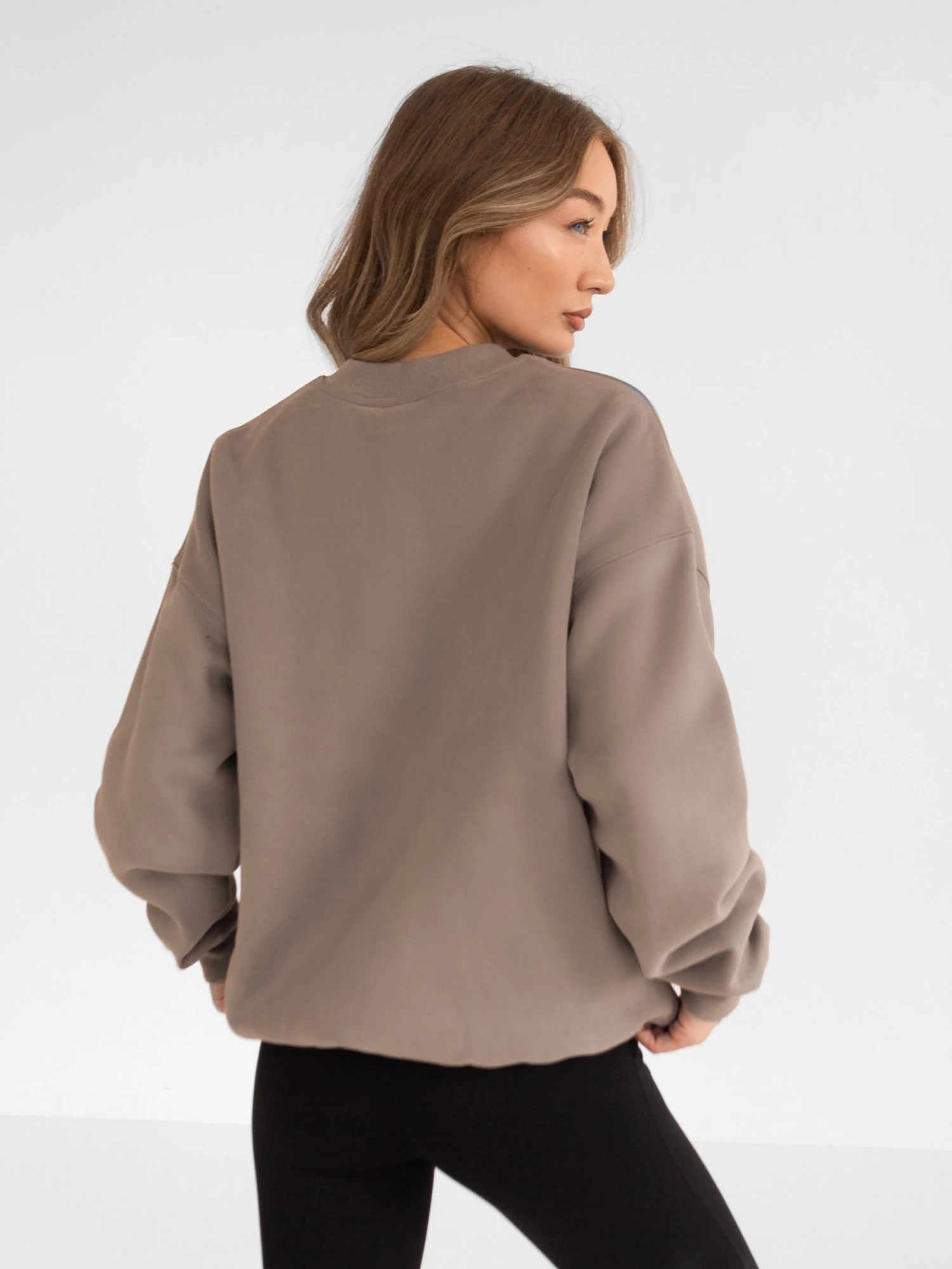 Varsity Oversized Jumper - Light Beige Varsity Oversized Jumper - Light Beige -BLAKELY CLOTHING SHOP 216VAWBeige 04D