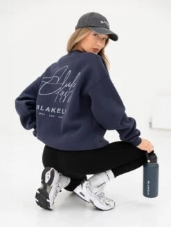 Club Oversized Jumper - Navy -BLAKELY CLOTHING SHOP 217CWNavy 02D