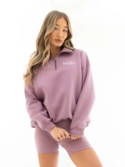 Active Studios 1/4 Zip Jumper - Dusty Pink 5 Active Studios 1/4 Zip Jumper - Dusty Pink -BLAKELY CLOTHING SHOP 218ADUSTYPINK03D