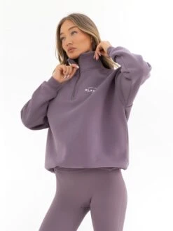 Active Studios 1/4 Zip Jumper - Grape -BLAKELY CLOTHING SHOP 218APLUM03D