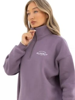 Active Studios 1/4 Zip Jumper - Grape -BLAKELY CLOTHING SHOP 218APLUM06D