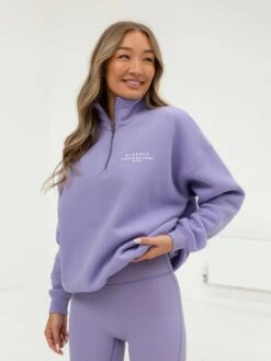 Ultimate 1/4 Zip Jumper - Lilac -BLAKELY CLOTHING SHOP 218GLILAC03