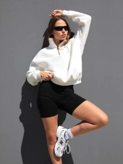 Studio 1/4 Zip Jumper - Ivory -BLAKELY CLOTHING SHOP 218LAIvory08D