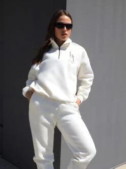 Studio 1/4 Zip Jumper - Ivory -BLAKELY CLOTHING SHOP 218LAIvory11D