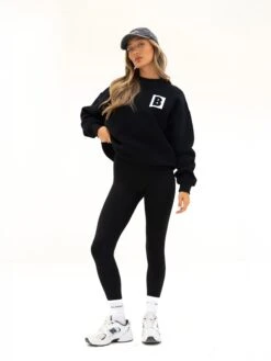 Offset Oversized Jumper - Black -BLAKELY CLOTHING SHOP 219M02D 5746289b 67e2 4fbd 9929 9f47ad01998e