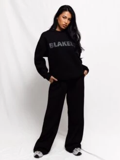 Studio Oversized Jumper - Tonal Black -BLAKELY CLOTHING SHOP 2220WBLACKD 2