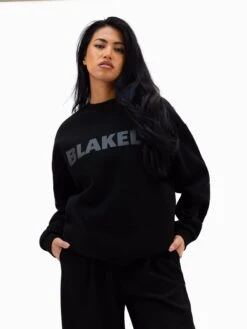 Studio Oversized Jumper - Tonal Black -BLAKELY CLOTHING SHOP 2220WBLACKLEADD