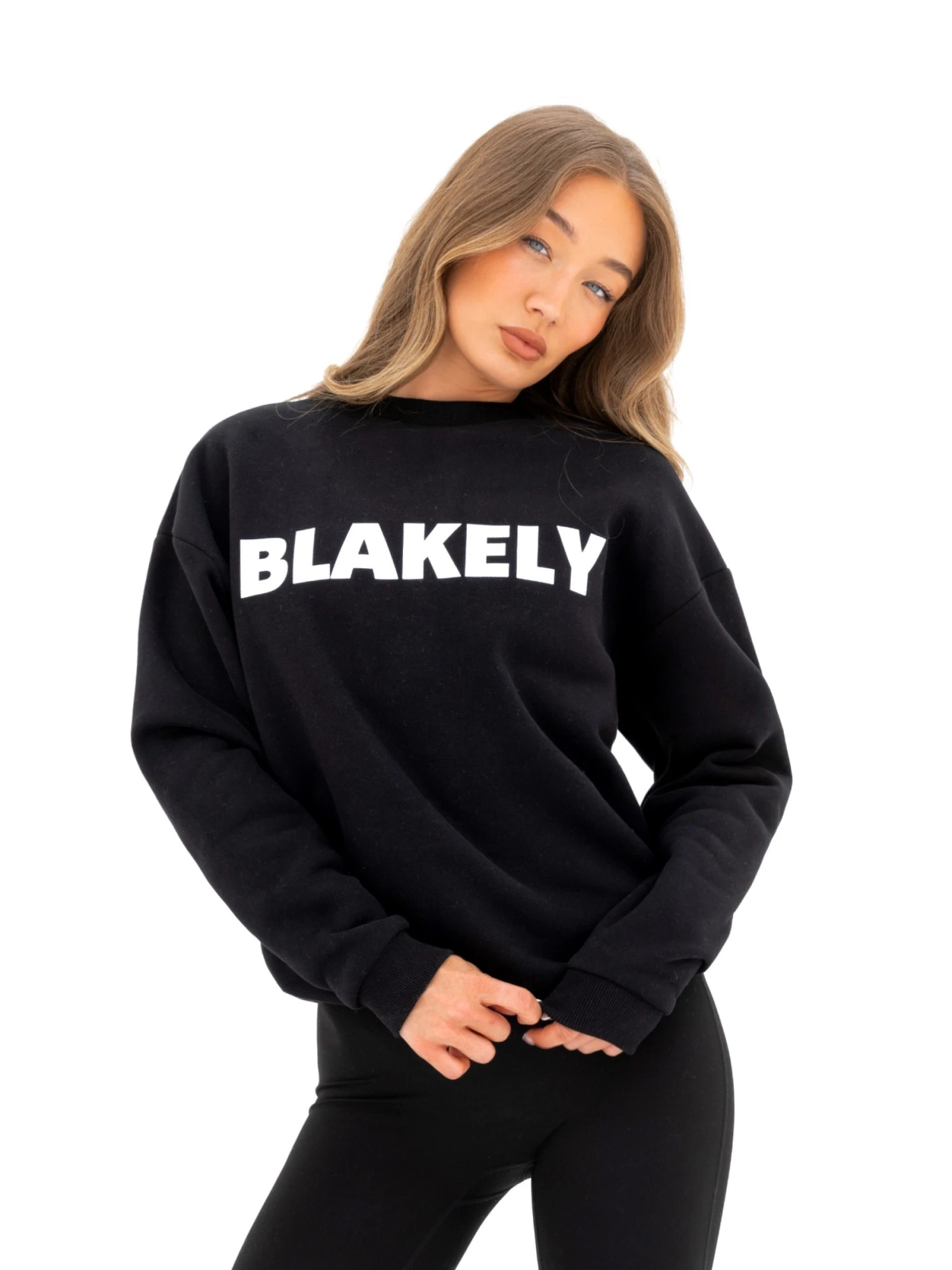 Studio Oversized Jumper - Black Studio Oversized Jumper - Black -BLAKELY CLOTHING SHOP 2220WBLACKNEWD