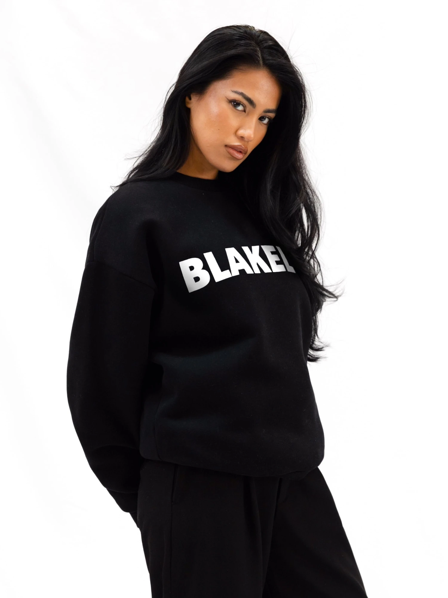 Studio Oversized Jumper - Black Studio Oversized Jumper - Black -BLAKELY CLOTHING SHOP 2220WBLACKdD 1