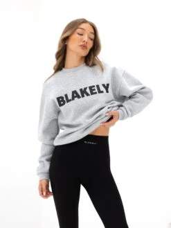Studio Oversized Jumper - Marl Grey -BLAKELY CLOTHING SHOP 2220WMARLGREYNEWD 1