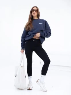 Cloud Print Oversized Jumper - True Navy -BLAKELY CLOTHING SHOP 2221Navy 06D