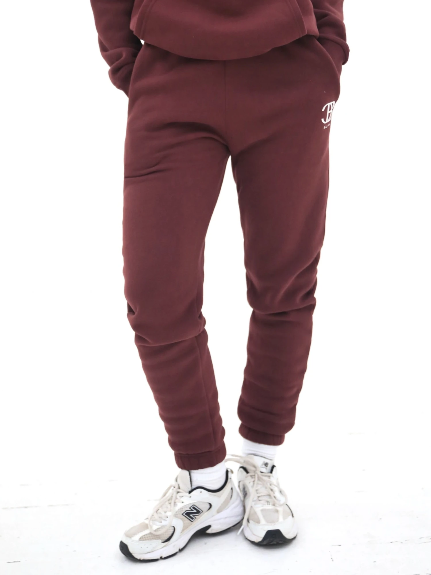 Initial Sweatpants - Dark Burgundy Initial Sweatpants - Dark Burgundy -BLAKELY CLOTHING SHOP 224CW2Burgundy 02D