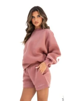 Isabel Jogger Shorts - Blush Brown -BLAKELY CLOTHING SHOP 2542BROWN01Dcopy