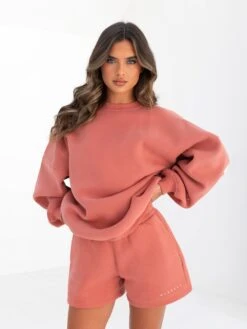 Isabel Jogger Shorts - Burnt Coral -BLAKELY CLOTHING SHOP 2542BURNTCORAL01D