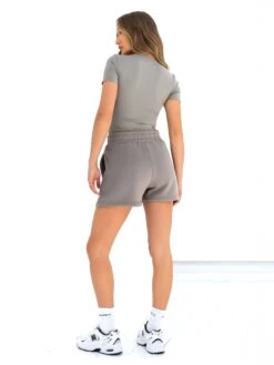 Isabel Jogger Shorts - Neutral Grey -BLAKELY CLOTHING SHOP 2542GREY05D