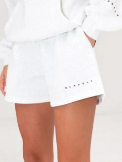 Isabel Jogger Shorts - Marl White And Rust Red -BLAKELY CLOTHING SHOP 2542MarlWhite Rust 05D