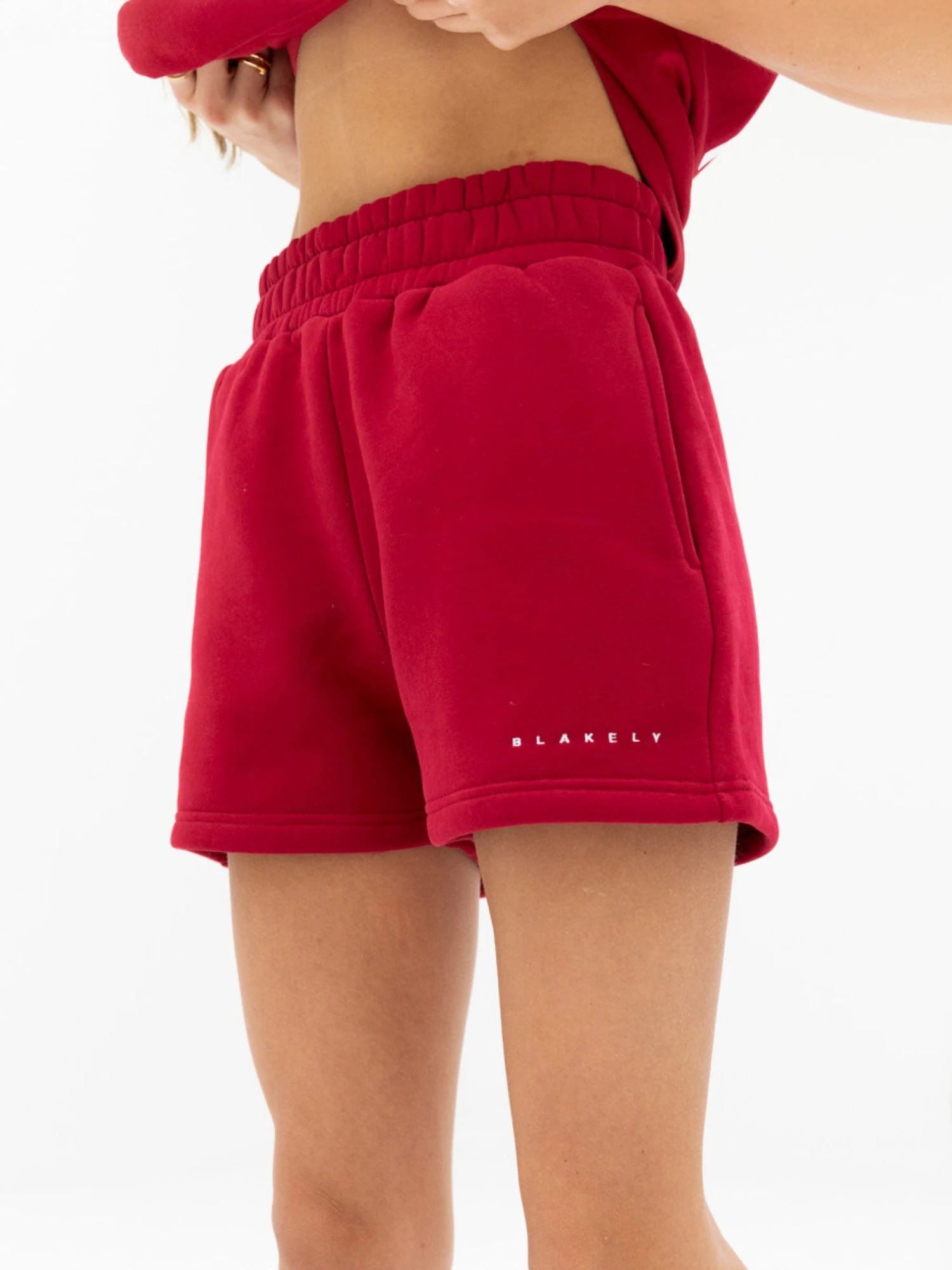 Isabel Jogger Shorts - Cherry Red Isabel Jogger Shorts - Cherry Red -BLAKELY CLOTHING SHOP 2542RED06LEADD