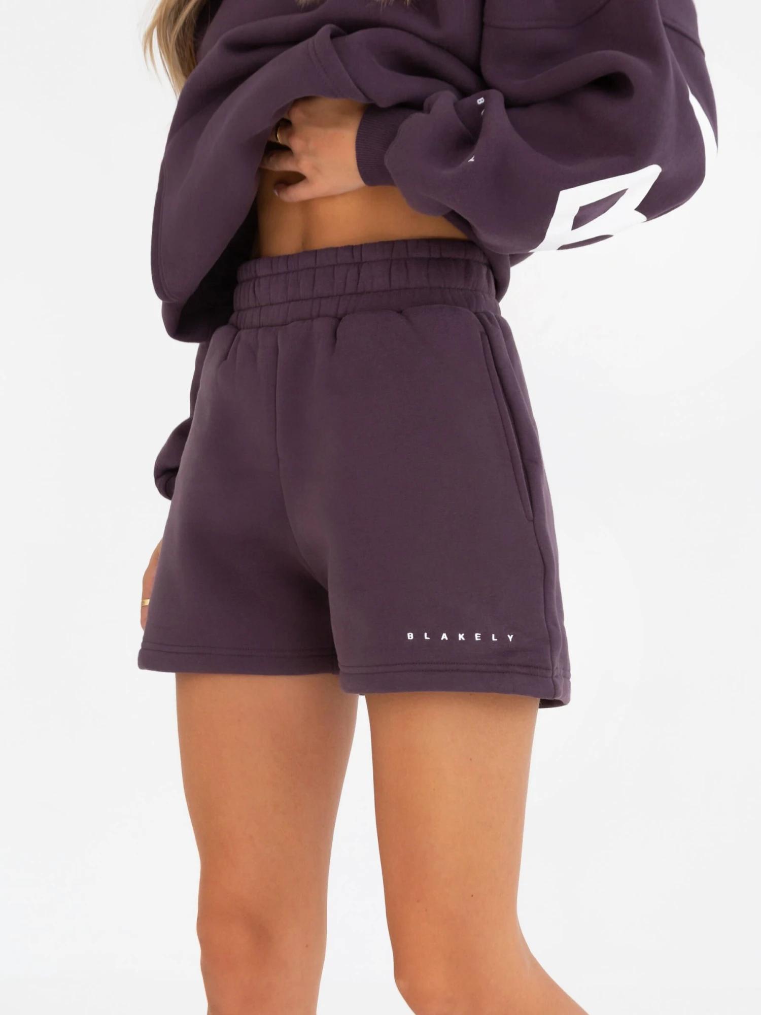 Isabel Jogger Shorts - Plum Isabel Jogger Shorts - Plum -BLAKELY CLOTHING SHOP 2542XPlum 10LEadD
