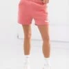 Cloud Print Jogger Shorts - Sunrise Coral 1 Cloud Print Jogger Shorts - Sunrise Coral -BLAKELY CLOTHING SHOP 2547PCoral 03LEADD