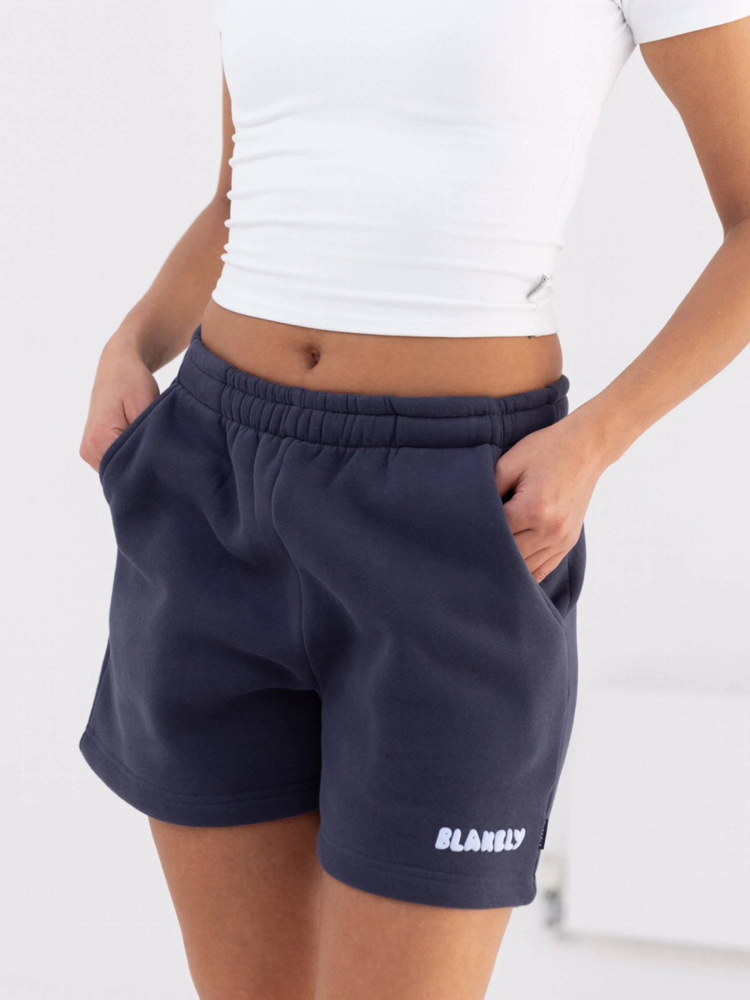 Cloud Print Jogger Shorts - True Navy Cloud Print Jogger Shorts - True Navy -BLAKELY CLOTHING SHOP 2547PNavy 03D