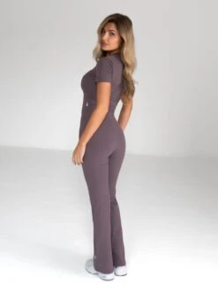 Alessia Cropped T-Shirt - Mocha -BLAKELY CLOTHING SHOP 2573 2Brown 03D