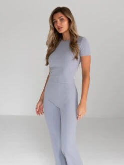 Alessia Cropped T-Shirt - Pale Lilac -BLAKELY CLOTHING SHOP 2573 2PaleLilac 01D