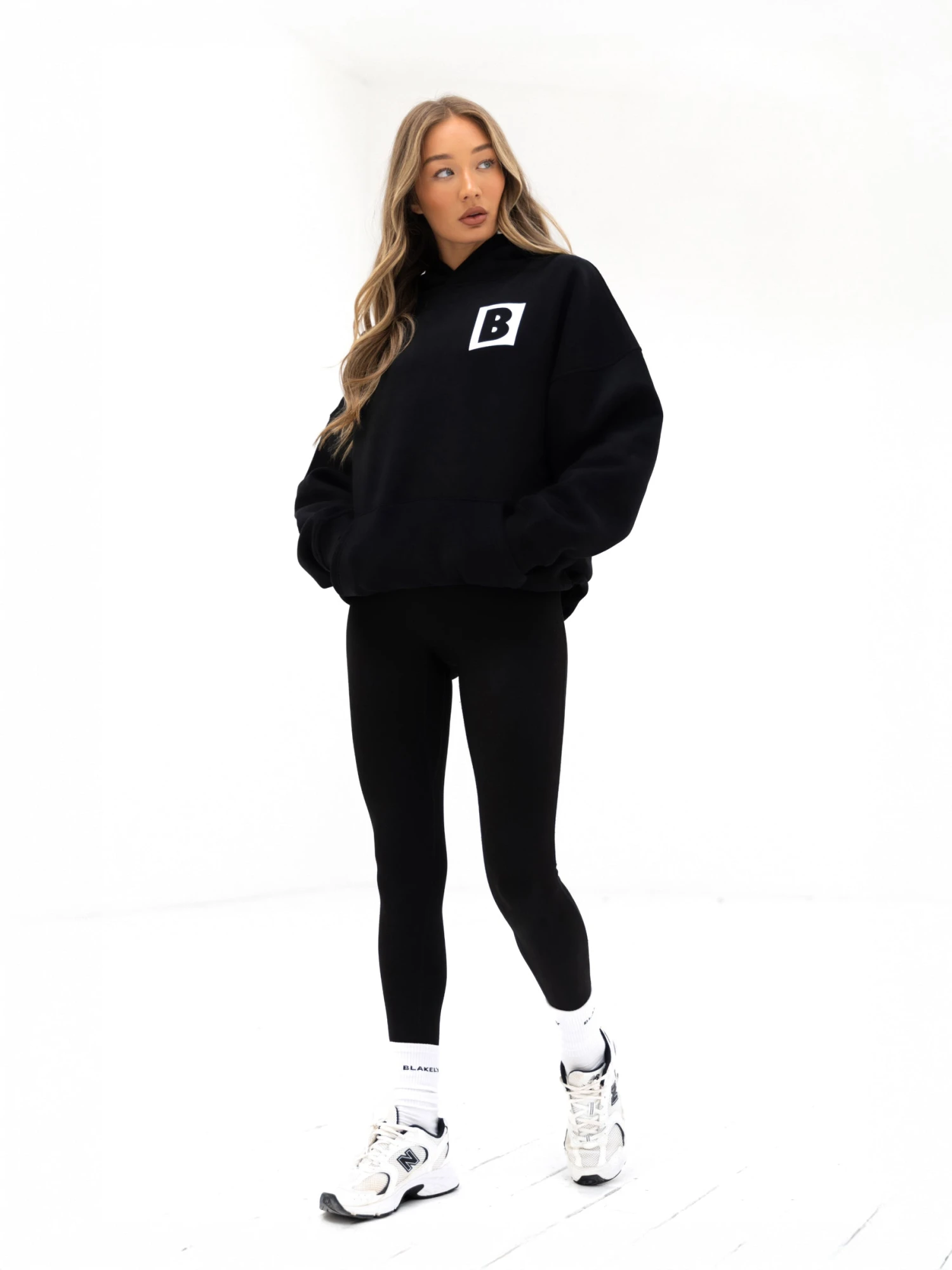 Offset Oversized Hoodie - Black Offset Oversized Hoodie - Black -BLAKELY CLOTHING SHOP 2624M05D