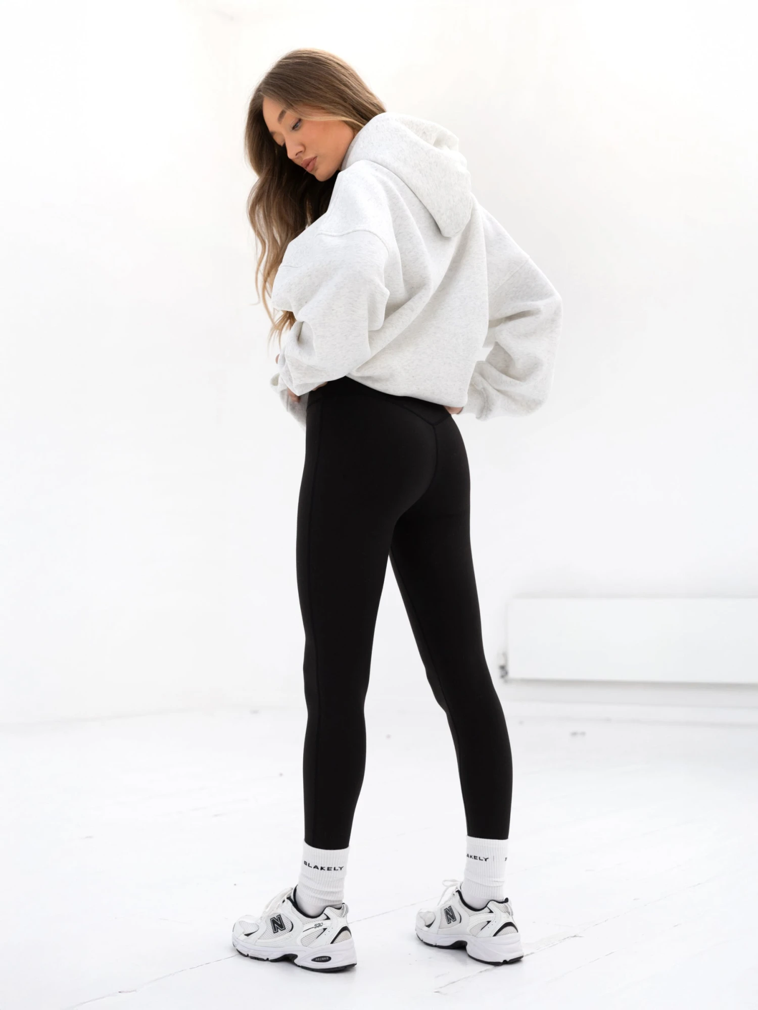 Melrose Oversized Hoodie - Marl White Melrose Oversized Hoodie - Marl White -BLAKELY CLOTHING SHOP 2630AMARL05D