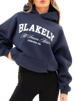 Melrose Oversized Hoodie - True Navy -BLAKELY CLOTHING SHOP 2630ANAVY02D