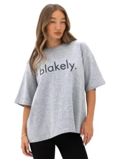 Logo Ultra Oversized T-Shirt - Marl Grey -BLAKELY CLOTHING SHOP 2670IWMARLGREYDA