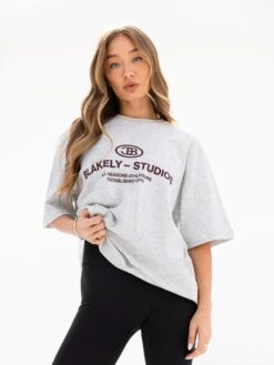 Madison Ultra Oversized T-Shirt - Marl White 3 Madison Ultra Oversized T-Shirt - Marl White -BLAKELY CLOTHING SHOP 2671MARLGREY03D